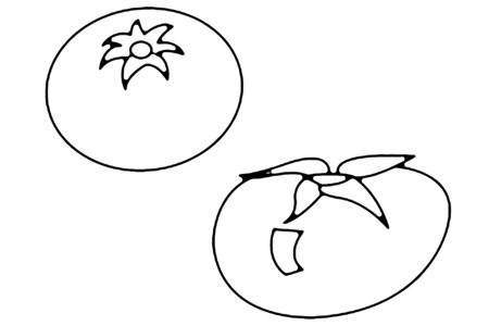 Coloriage Tomates 01 – 10doigts.fr